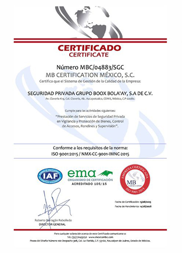ISO 9001 Certification